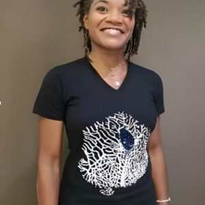 T-Shirt Col V Dem Juv Noir