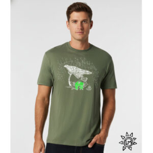 T-Shirt col rond Grenouille Kaki