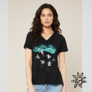 T-Shirt Col V Tortue